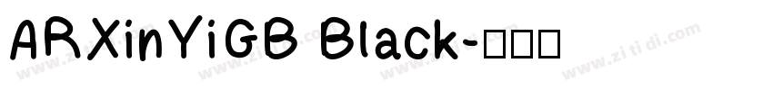 ARXinYiGB Black字体转换